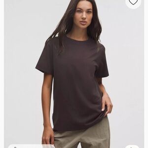 NWT Lululemon All Yours Organic Cotton Crewneck T-Shirt in Sequoia Size XS